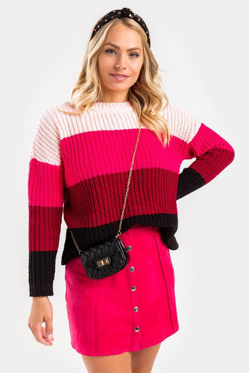 Ash Color Block Sweater | Francesca’s Collections