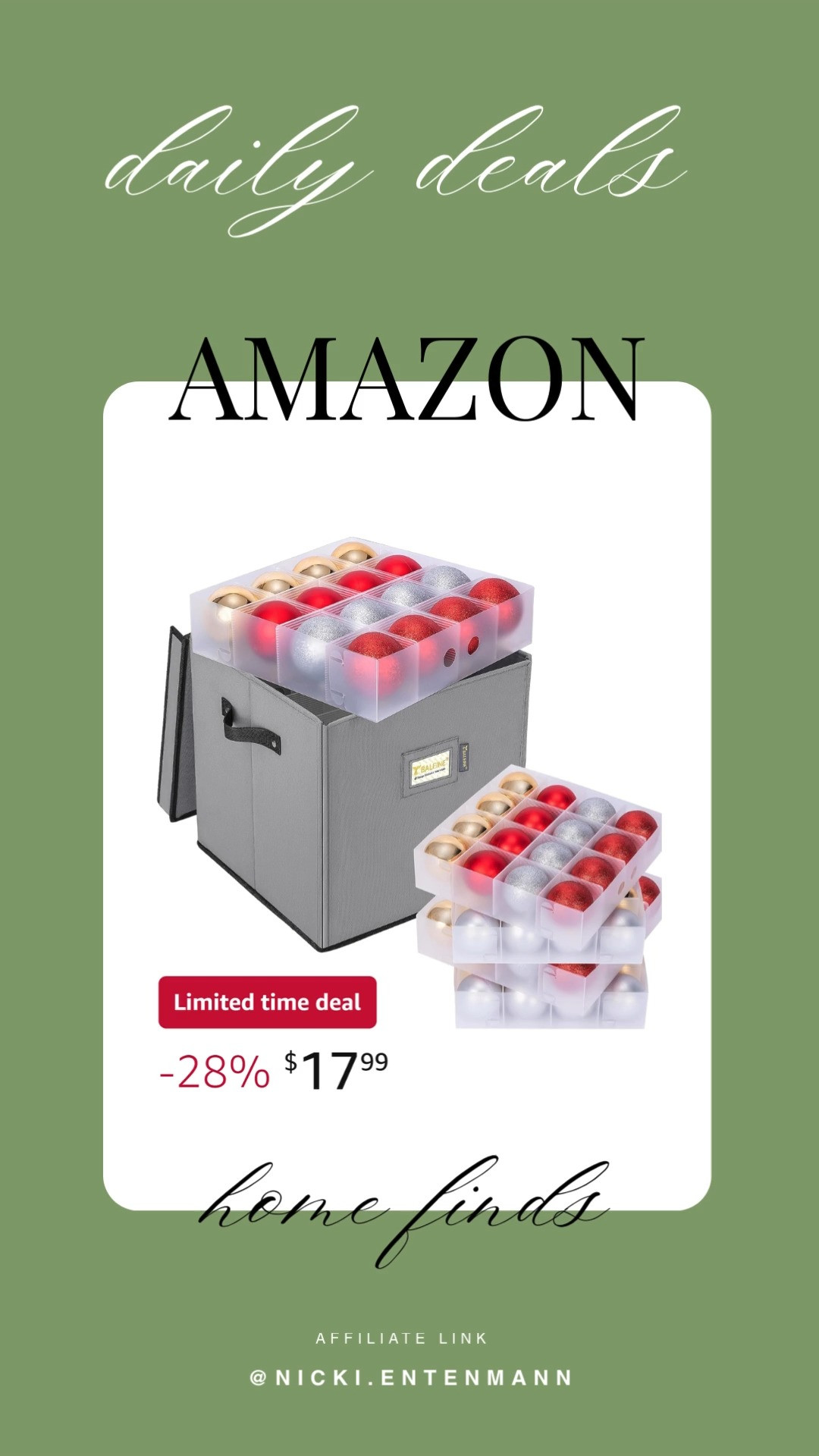 This Christmas ornament storage box with dividers brings cheerful order and effortless ease to holiday decorating with practical flair. #OrnamentStorage #ChristmasBox #HolidayOrganization #FestiveEssentials #SeasonalStorage #HomeOrganization #DecorStorage #PracticalStyle #TrendyHome #HolidayGear 🎄✨📦
 

 #LTKSeasonal #LTKHome #LTKSaleAlert