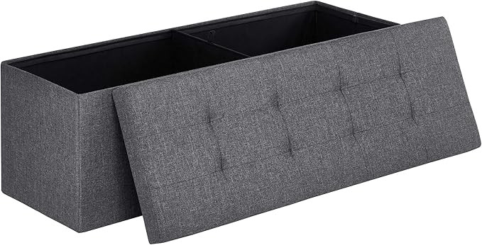 SONGMICS MAZIE Collection - 43 Inches Folding Storage Ottoman Bench, Ottoman Foot Rest, End of Be... | Amazon (US)