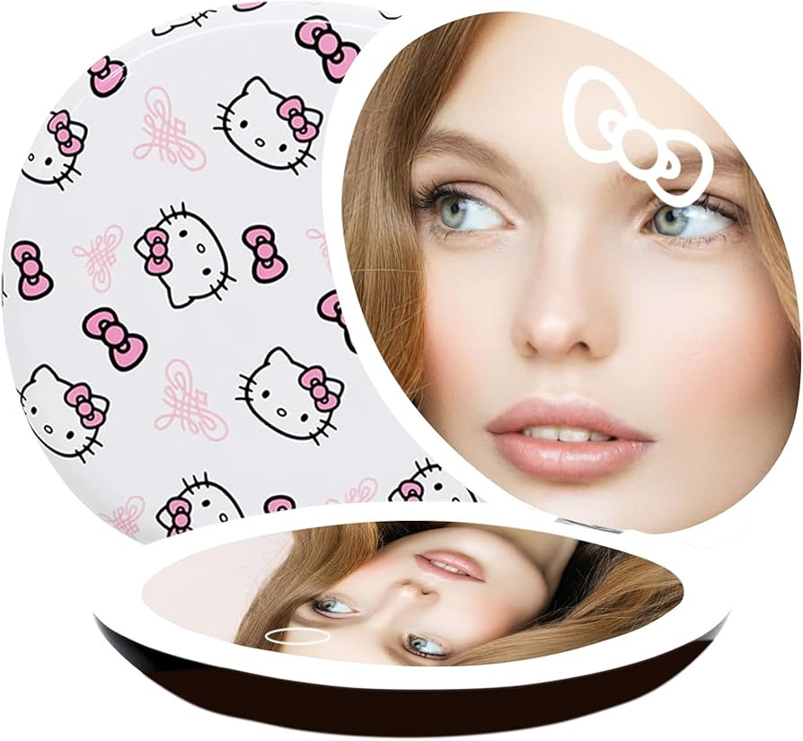 Impressions Vanity Hello Kitty Supercute Signature Compact Mirror with Light, Travel Makeup Mirro... | Amazon (US)