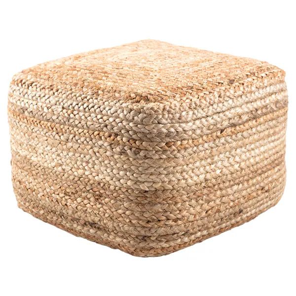 The Curated Nomad Camarillo Modern Beige Cube Shape Jute Pouf | Bed Bath & Beyond