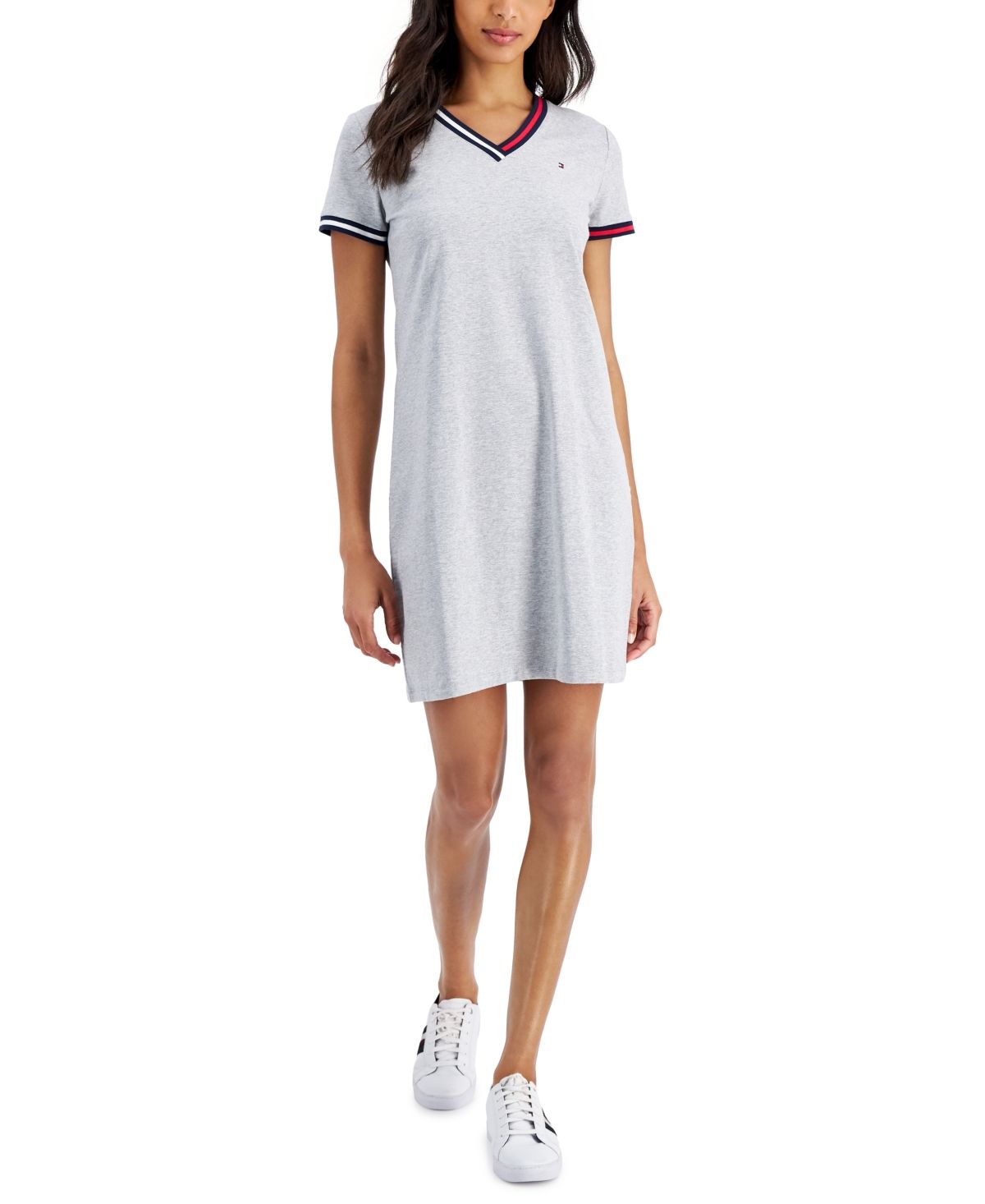 Tommy Hilfiger V-Neck T-Shirt Dress | Macys (US)