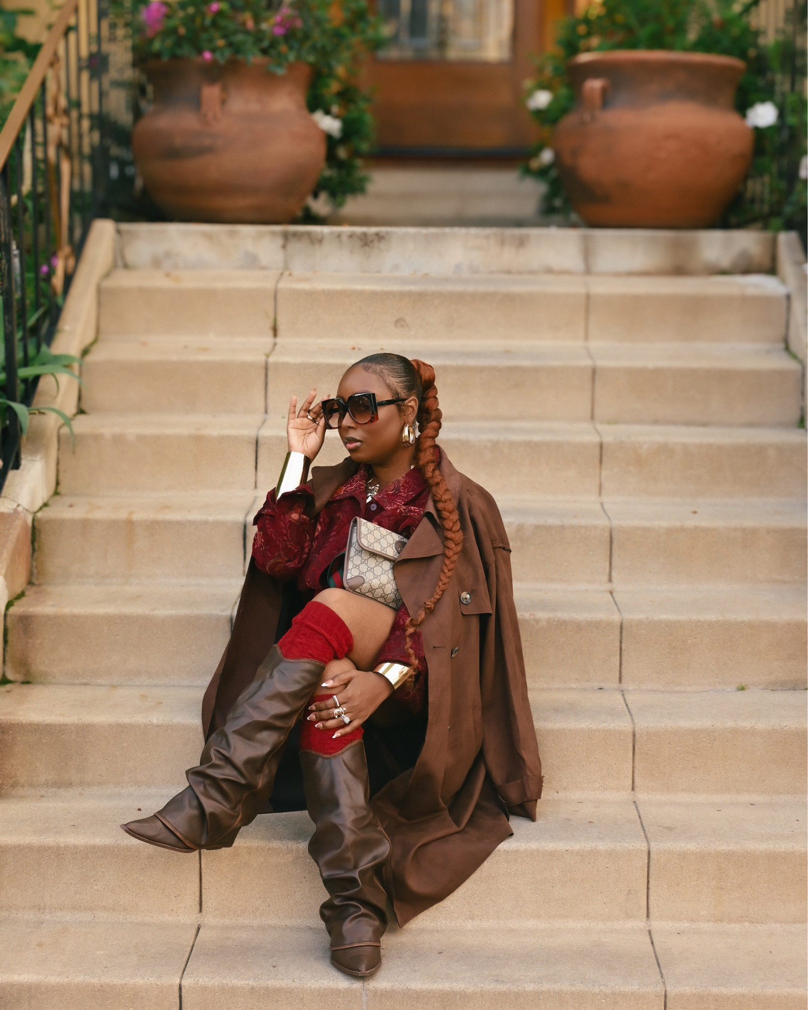 Remember Who She Is!🤍 
Full List Of Looks

Brown Coat: Ross
Red Jacket: Thrifted 8yrs ago
Brown r13 dupes: Fashion Nova 
Jewelry: ZARA 
Earring: Nordstrom 
Bag: Gucci 

#LTKPetite #LTKootd #LTKgrwm