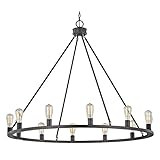 Bainbridge 12-Light Bronze Industrial Round Chandelier | Amazon (US)