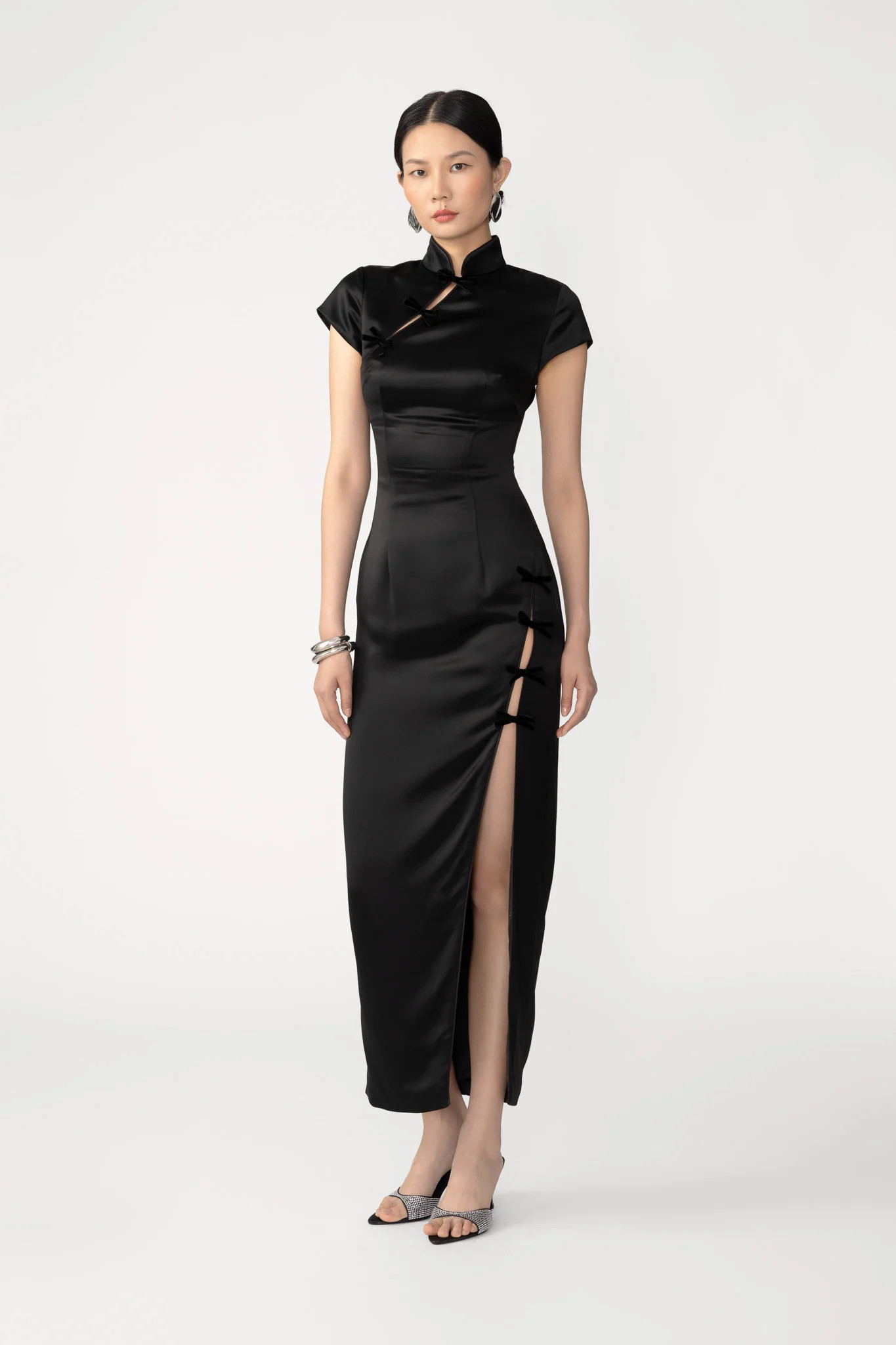 Tamara Satin Midi Dress | Sau Lee