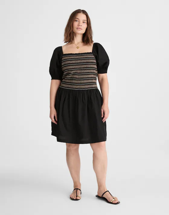 Poplin Puff-Sleeve Mini Dress | Madewell | Madewell