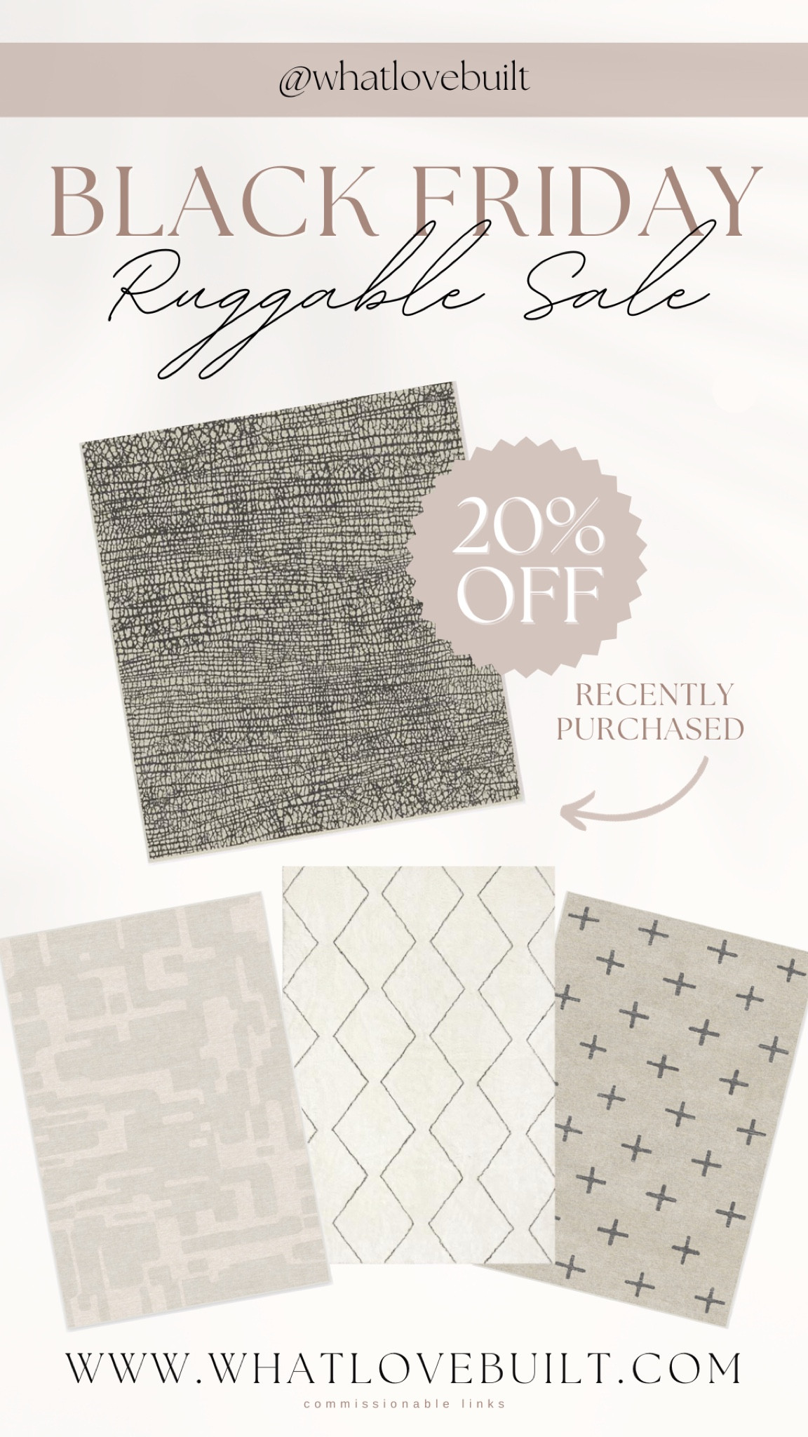 Ruggable Black Friday Sale! 20% off sitewide! 

#LTKsalealert #LTKhome #LTKCyberWeek