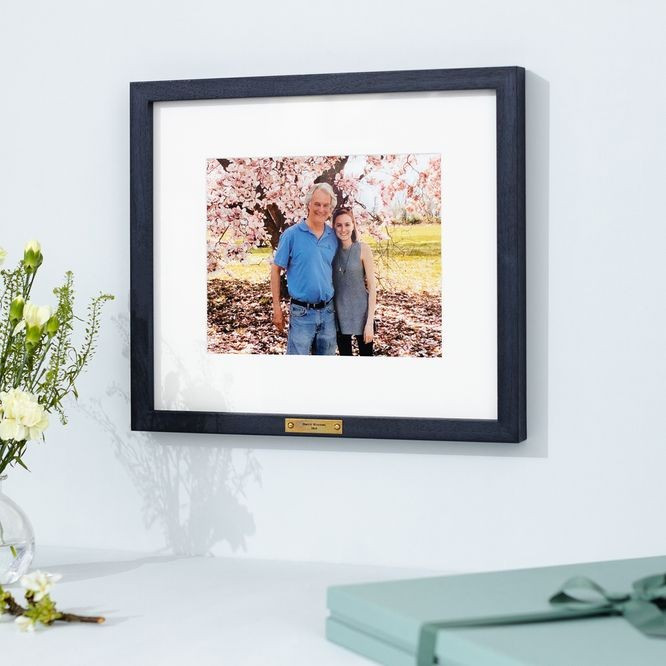 Father's Day Gift | Premium Walnut and Ash  | Personalized Brass Plate and Story Pocket on Back  ... | Framebridge