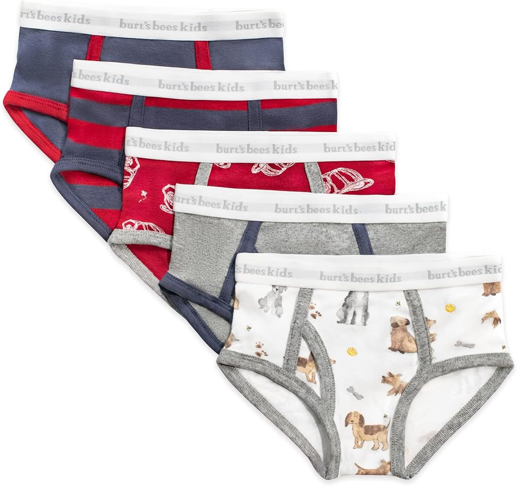 Burt's Bees Baby Toddler Boys' Underwear, Organic Cotton, Tag-Free Comfort Briefs | Amazon (US)