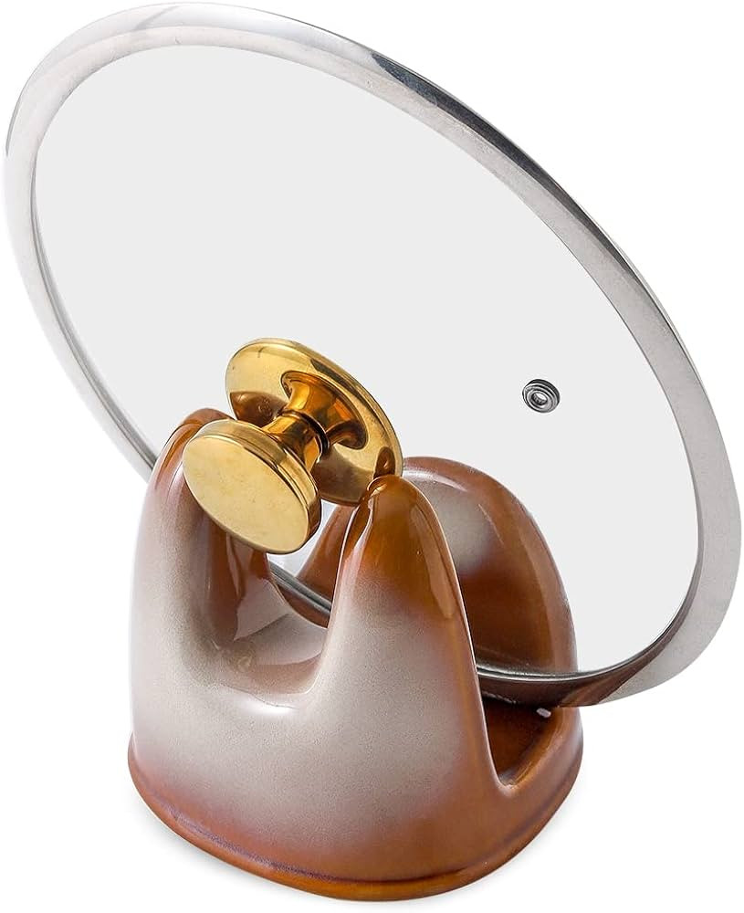 Nihow Pot Lid Holder: Stable Ceramic Pan Lid Holder for Kitchen Counter Decor/Counter top/Stove T... | Amazon (US)