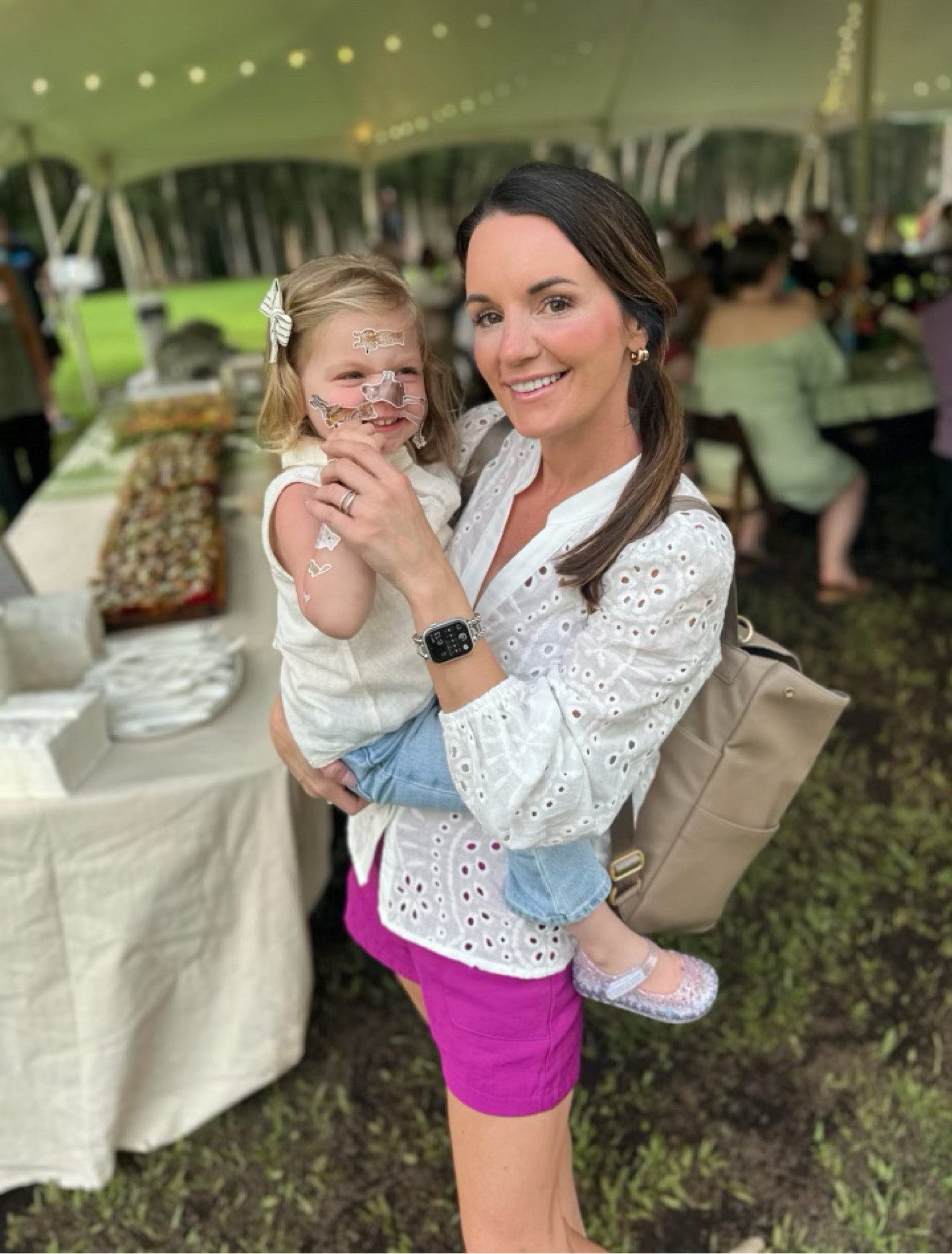 Eyelet embroidered top with lantern sleeves 
Shorts come in a bunch of colors 
Vacation outfit / vacay / travel / mom outfit / summer style / Hawaii / spring 

#LTKfindsunder50 #LTKtravel #LTKstyletip