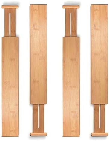 Bamboo Drawer Divider Set of 4 - Kitchen Drawer Organizer Spring Adjustable & Expendable Drawer D... | Amazon (CA)
