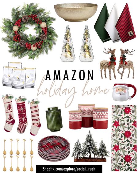 Amazon Holiday Home Finds | Holiday Finds, Holiday Decor, Holiday Home Decor, Red & Green Holiday Decor, Christmas Decor, Wreath, Stockings, Holiday Kitchen #holidayhome #amazonhome #christmas

#LTKSeasonal #LTKHoliday #LTKhome