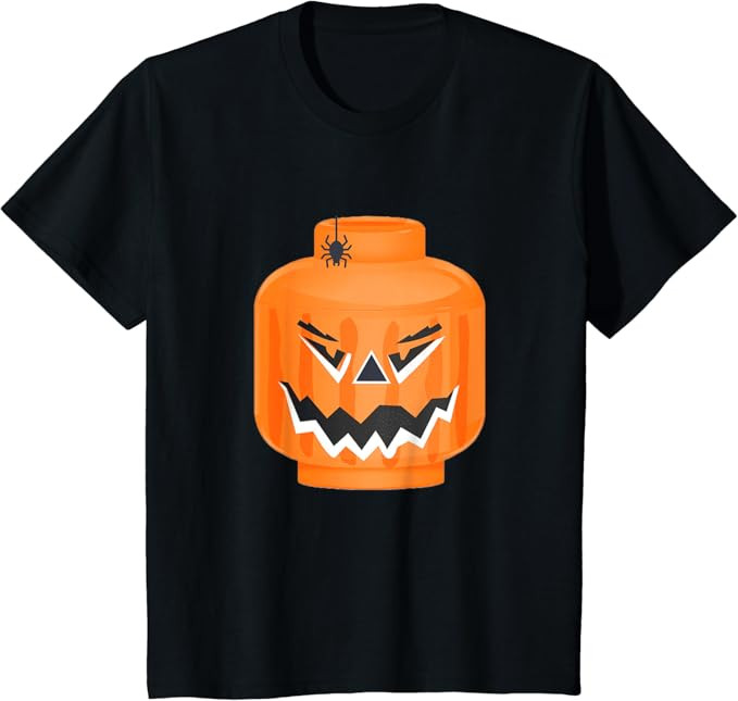 Pumpkin Jack O Lantern Building Brick Head Family Matching T-Shirt | Amazon (US)