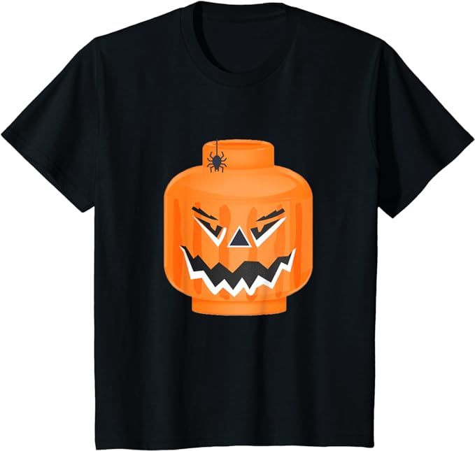 Pumpkin Jack O Lantern Building Brick Head Family Matching T-Shirt | Amazon (US)