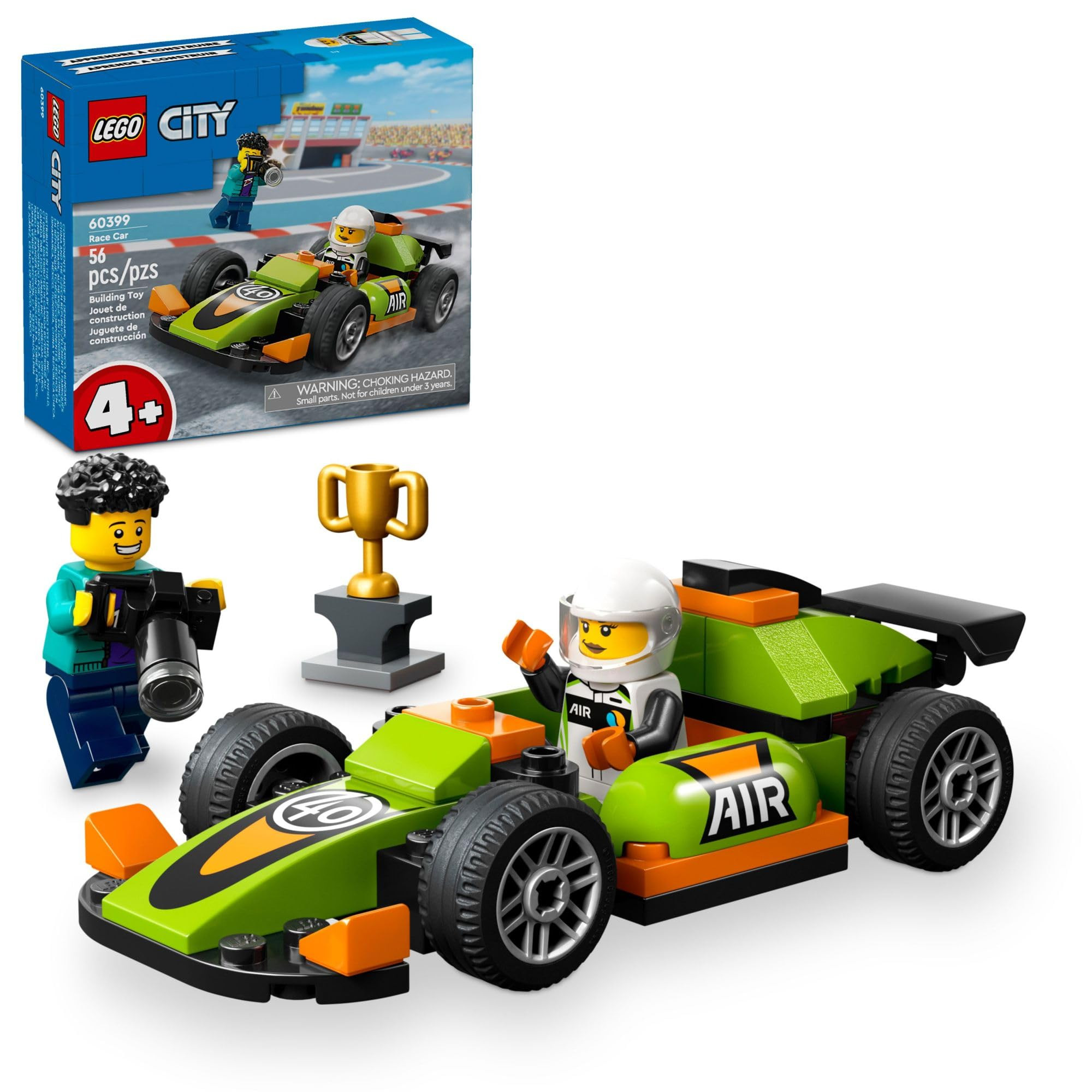 LEGO Set City Great Vehicles 60399 Carro de corrida Verde 56 peças | Amazon (BR)