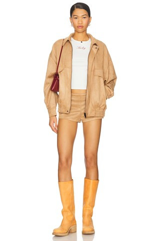 Palm Desert Bomber in Chocolate | Revolve Clothing (Global)