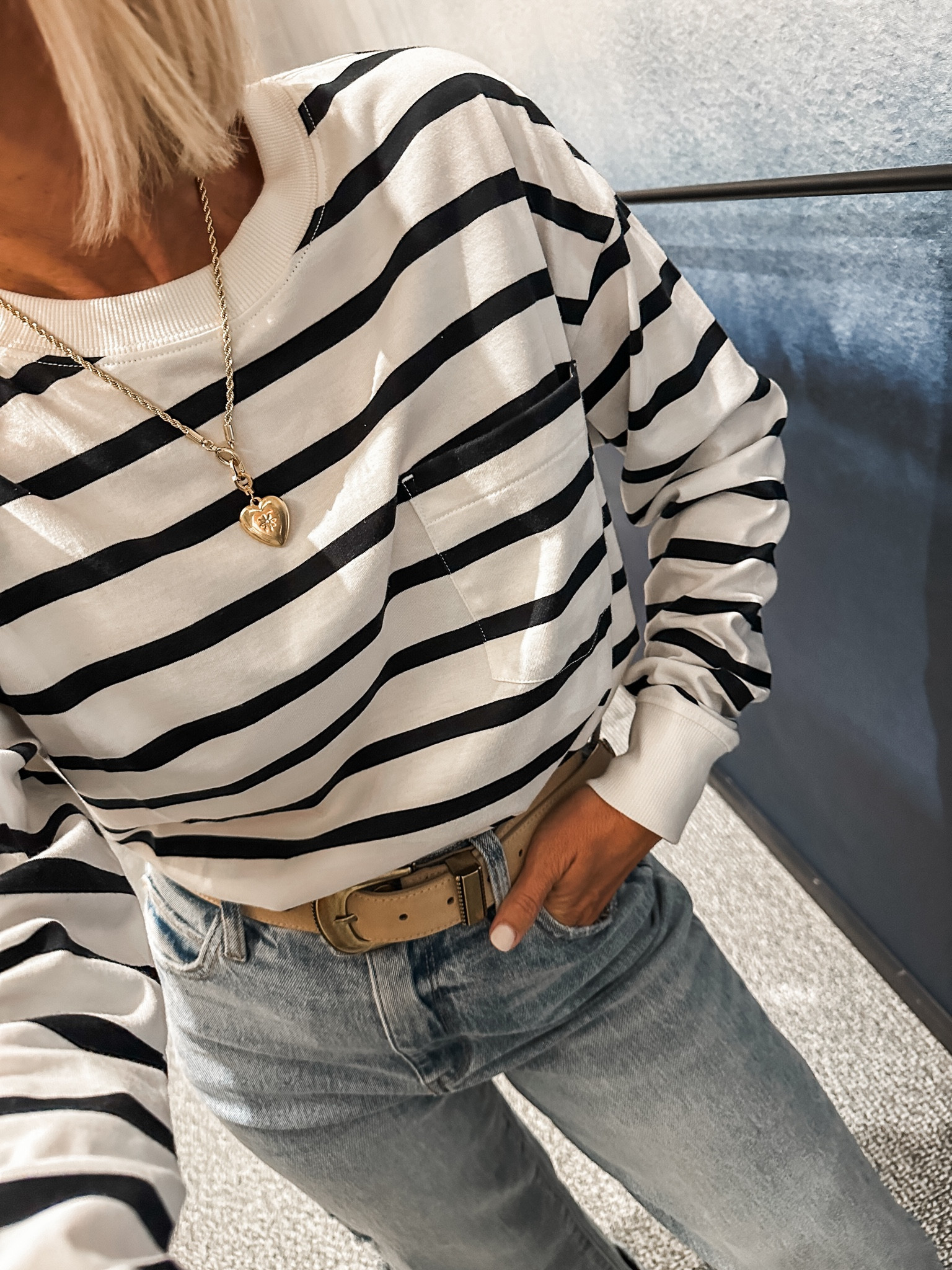 The best long sleeve tee - fits TTS
Stripes are always good!


#LTKStyleTip #LTKFindsUnder100 #LTKOver40