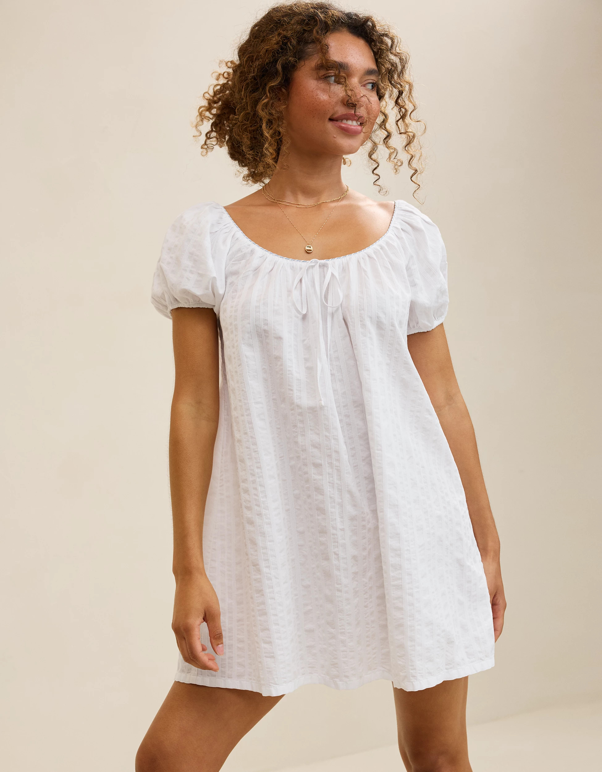 OVERSLEPT by Aerie Seersucker Nightie | Aerie