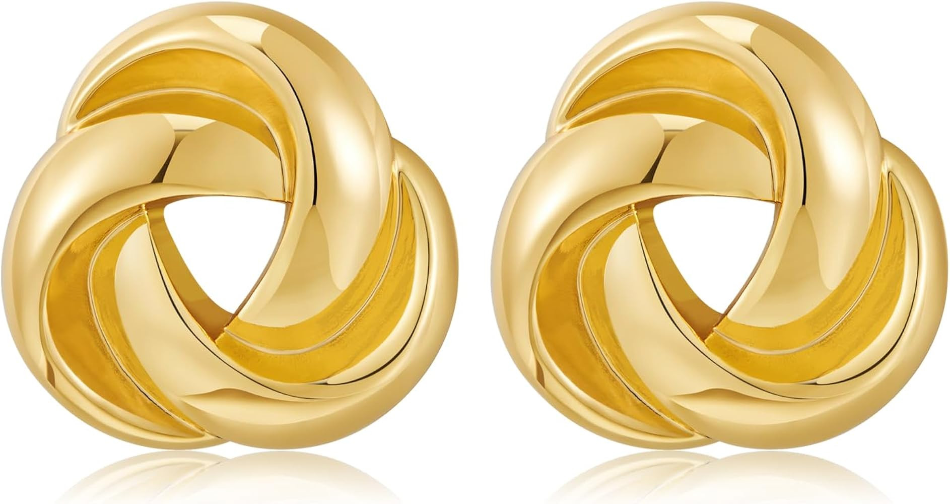 Gold Texured Stud Earrings Gold Studs Earrings For Women Gold Twisted Stud Earrings Perfect Fashi... | Amazon (US)