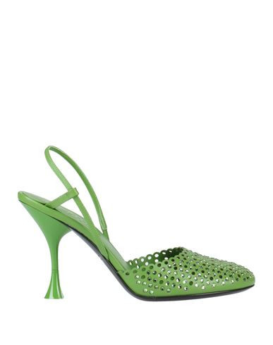3juin Woman Pumps Green Size 7 Leather | YOOX (US)