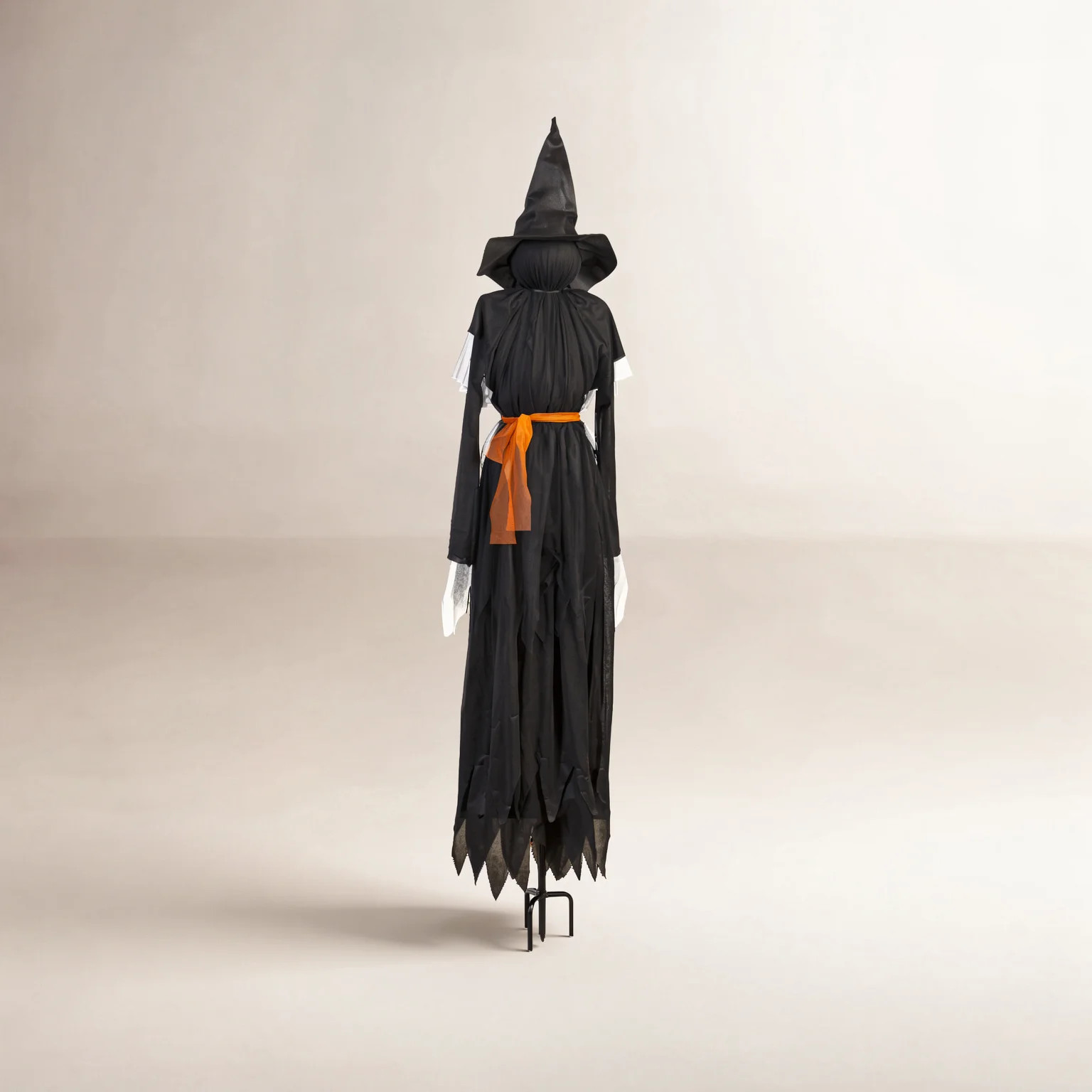 Kaari Halloween Witch Lighted Fabric Garden Stake with Orange Bow, 76" | Birch Lane