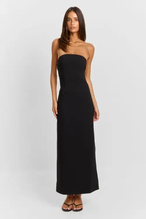 Sasha Therese Sabrina Maxi Dress in Black at Nordstrom, Size Xx-Large | Nordstrom