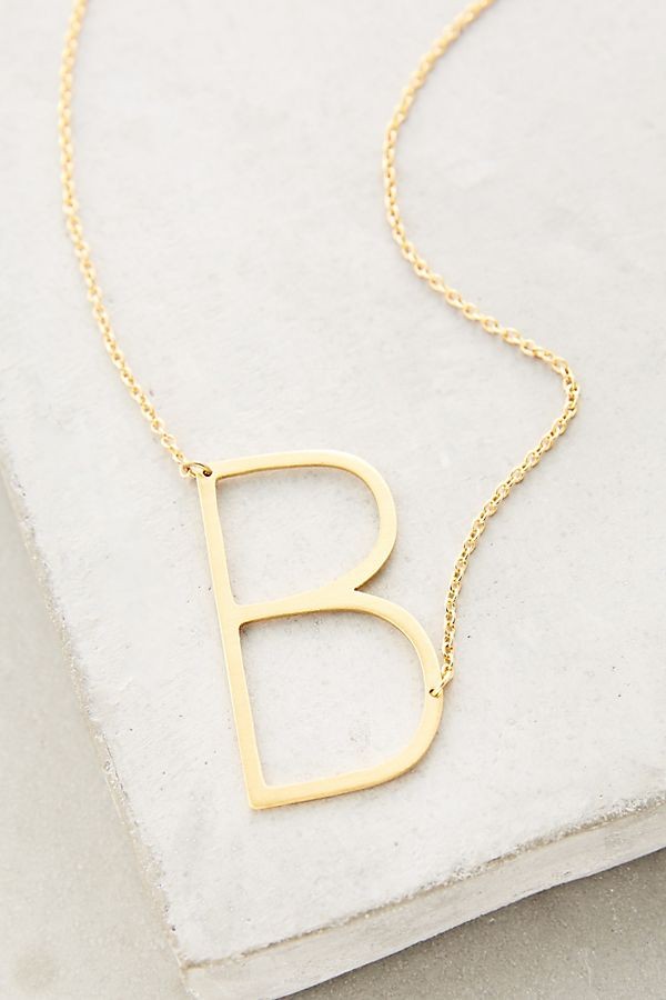 Block Letter Monogram Necklace | Anthropologie (US)