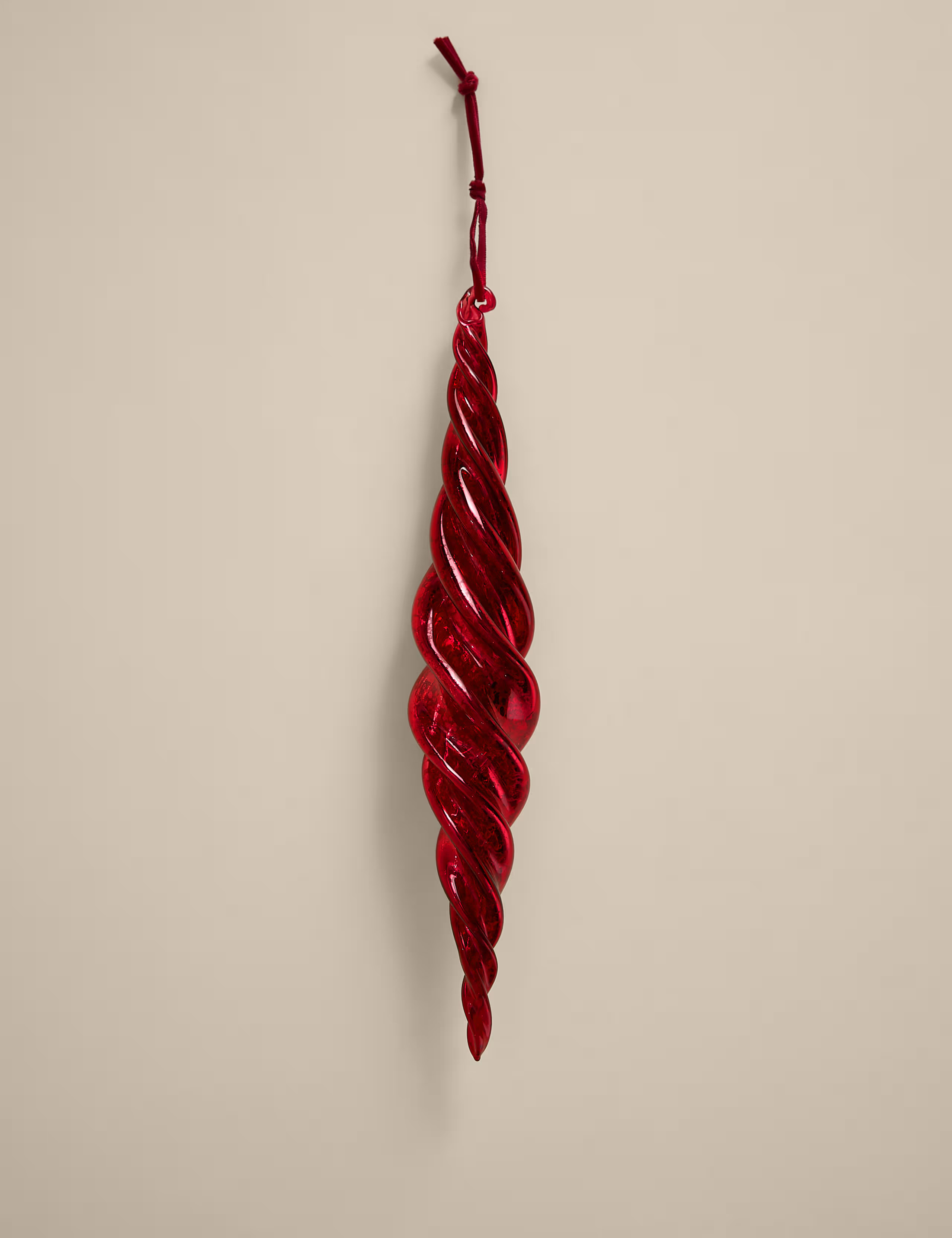 Red Glass Hanging Finial Decoration | Marks & Spencer (UK)