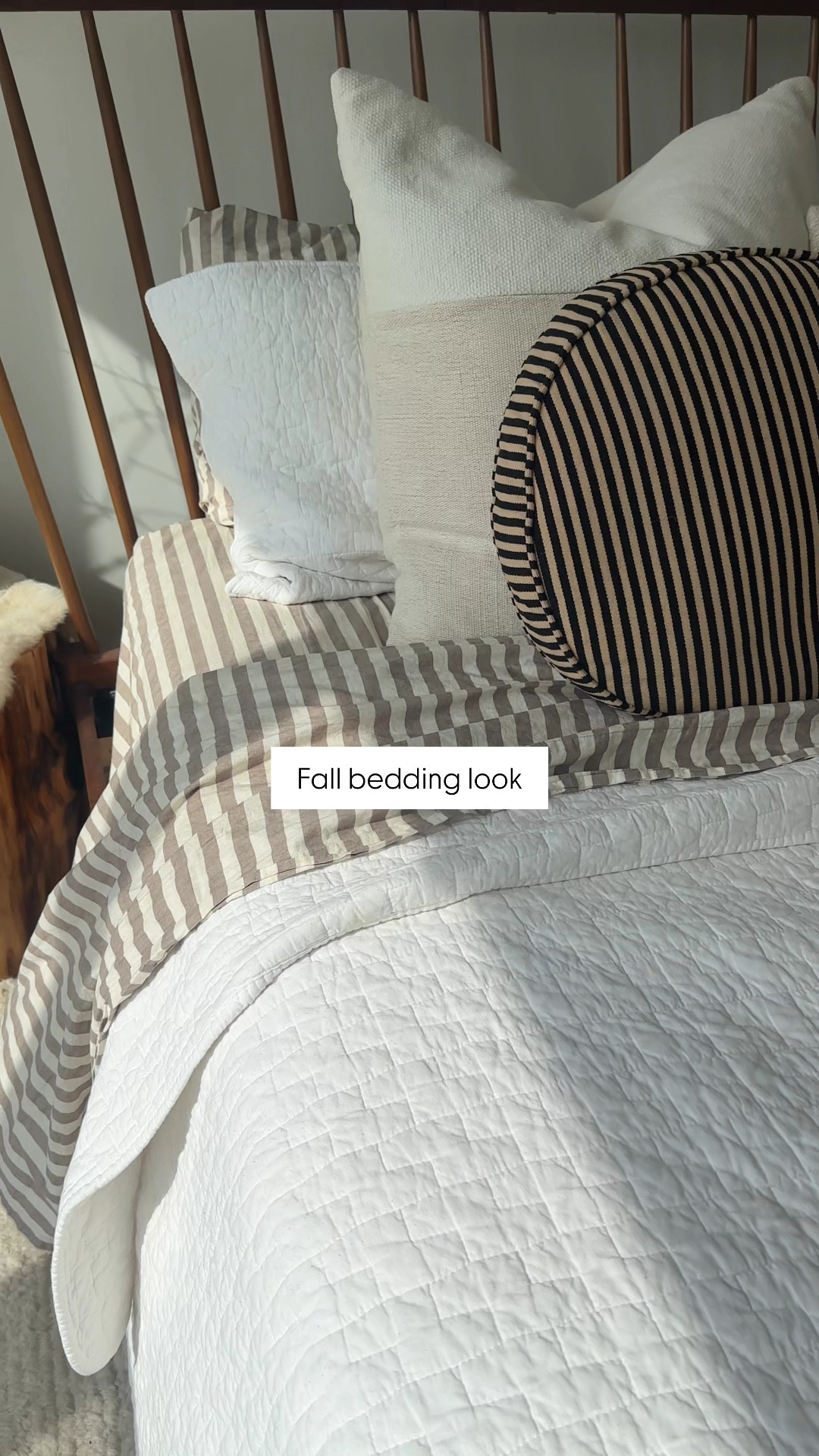 Fall sheets for less than $50
and how I styled our minimal modern bedroom. 

🪵🖤

Everything you need below.
👇🏼 #mcm #modern #scandinavian #home 

#LTKHome #LTKFindsUnder50 #LTKFindsUnder100