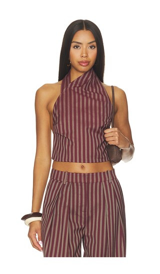 retrofete Velora Top in Burgundy. - size XL | Revolve Clothing (Global)
