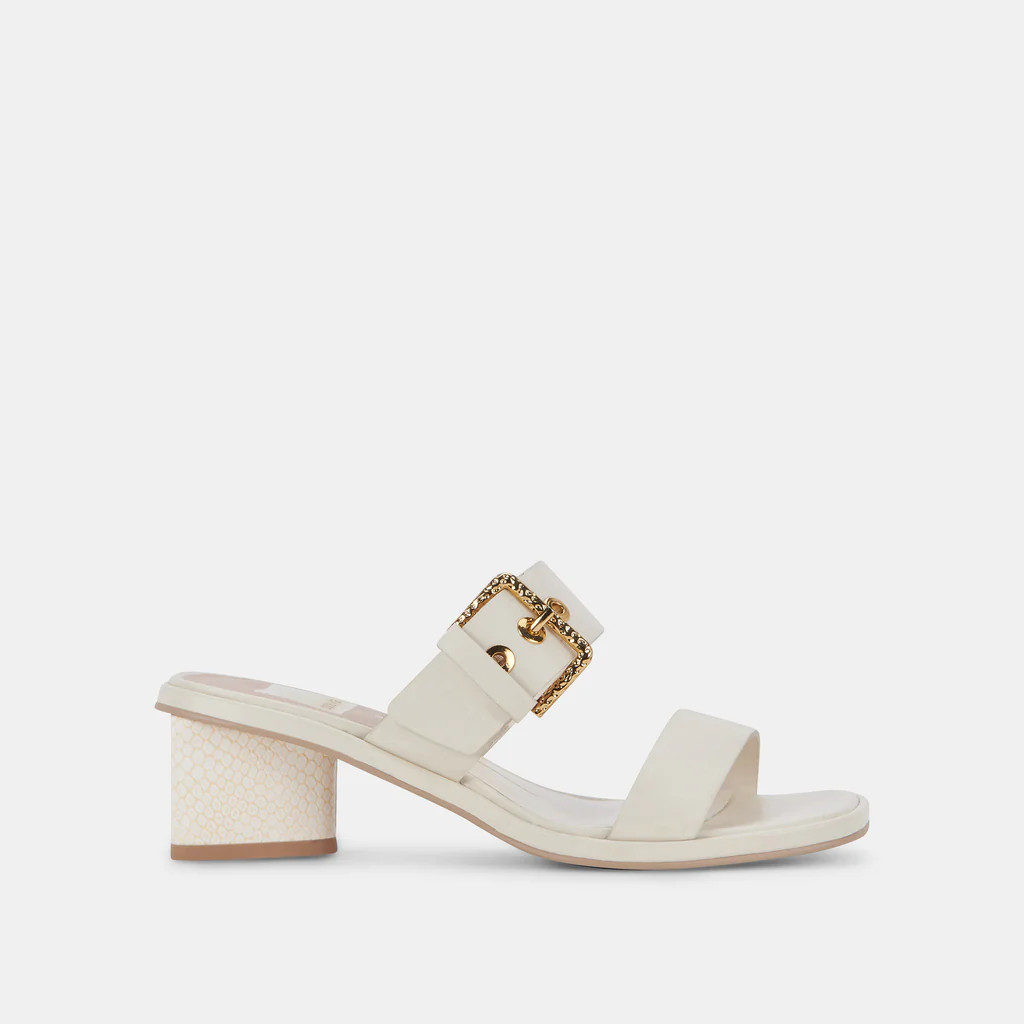 RIVA SANDALS IVORY LEATHER | DolceVita.com