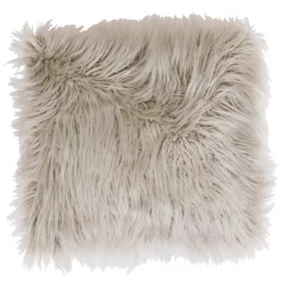 Thro Keller Faux Mongolian 26-Inch Square Throw Pillow | Bed Bath & Beyond | Bed Bath & Beyond