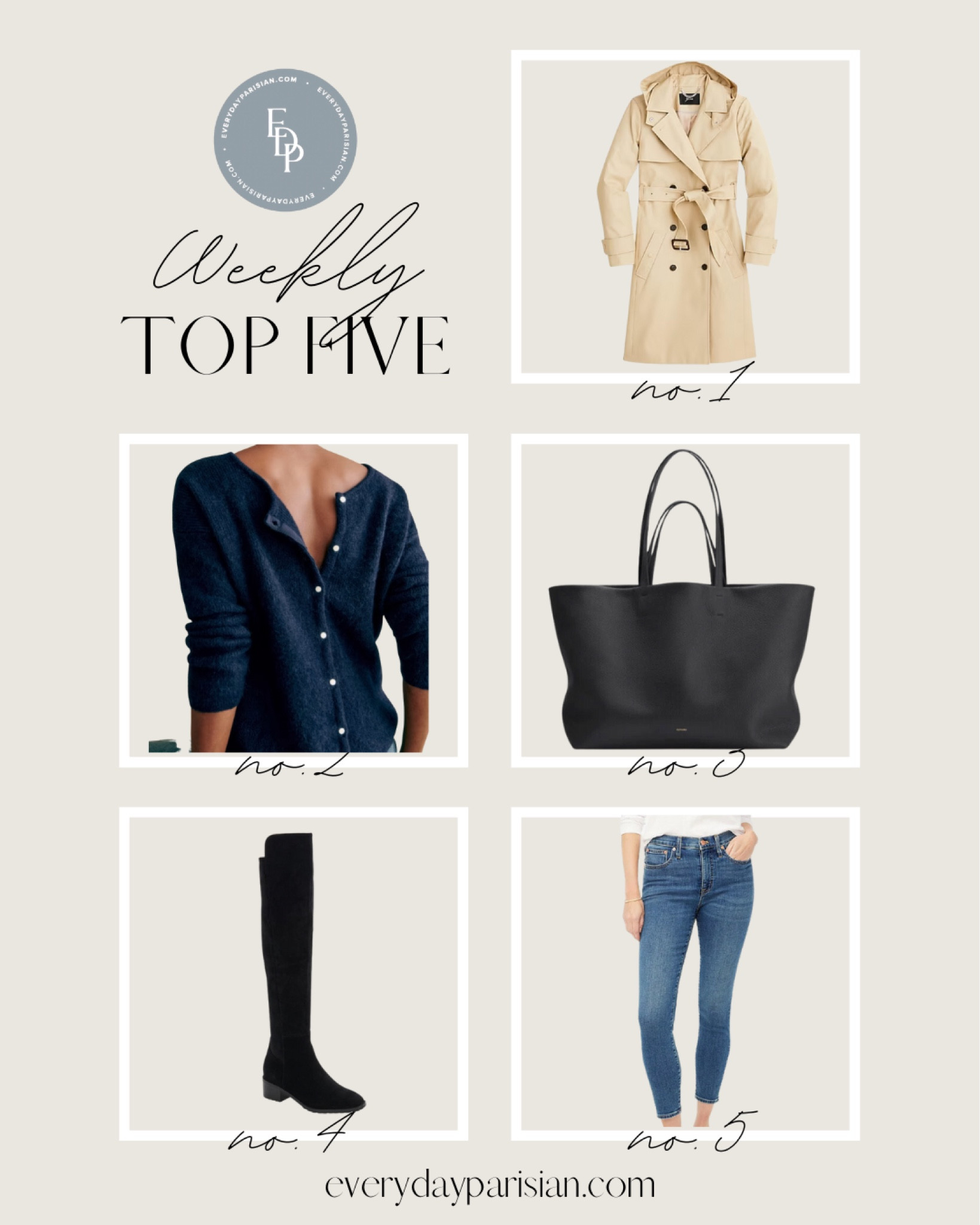 This week’s best sellers. Thé Gaspard sweater from Sézane, a classic tote from Cuyana and $50 denim were all heroes. 

#LTKfindsunder50 #LTKshoecrush #LTKover40