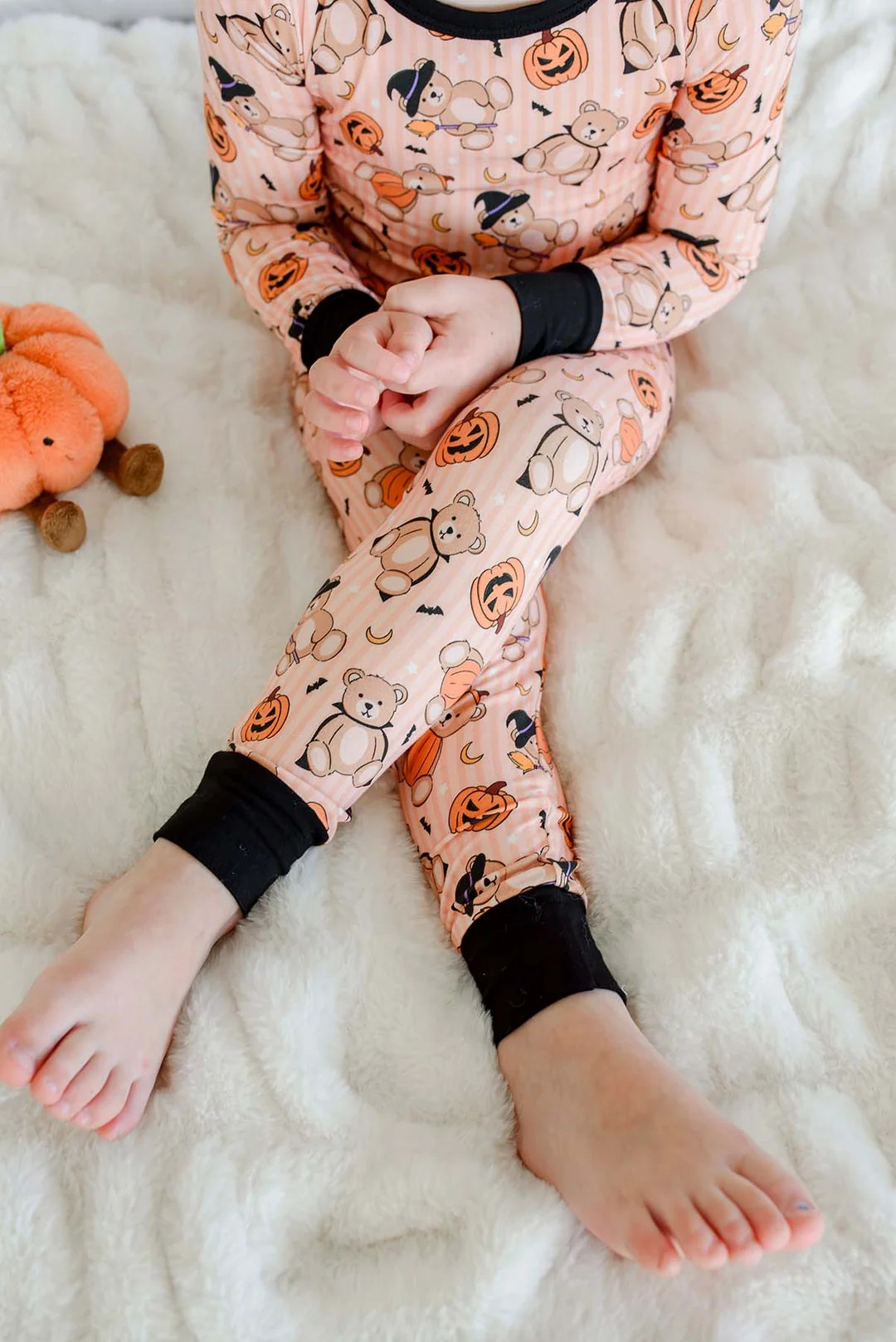 Halloween Two-Piece Bamboo Pajama Set | Beary Scary | Caden Lane