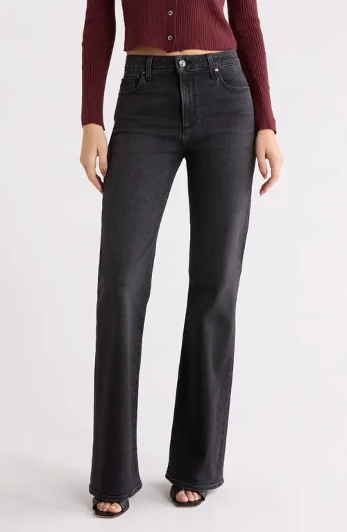 PAIGE Sofia Flare Leg Jeans in Solstice Black at Nordstrom, Size 31 | Nordstrom