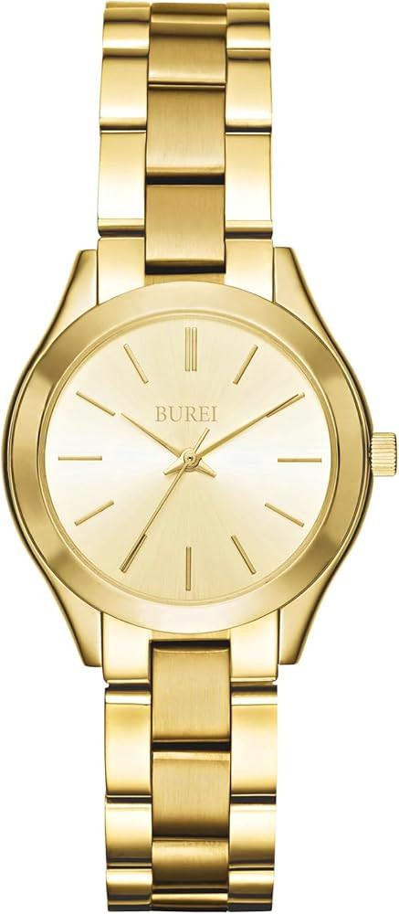 BUREI Women's Business Watch with Day Date, Analog Quartz Movement, Silver Gold Stainless Steel B... | Amazon (US)