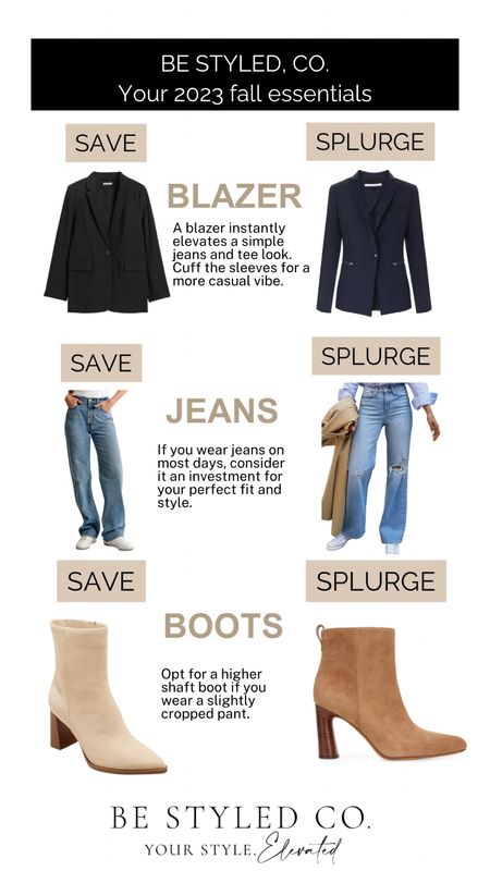 Fall wardrobe essentials - capsule wardrobe - elevated basics - work outfits / fall outfits - jeans - boots - blazers 

#LTKstyletip #LTKFind #LTKworkwear