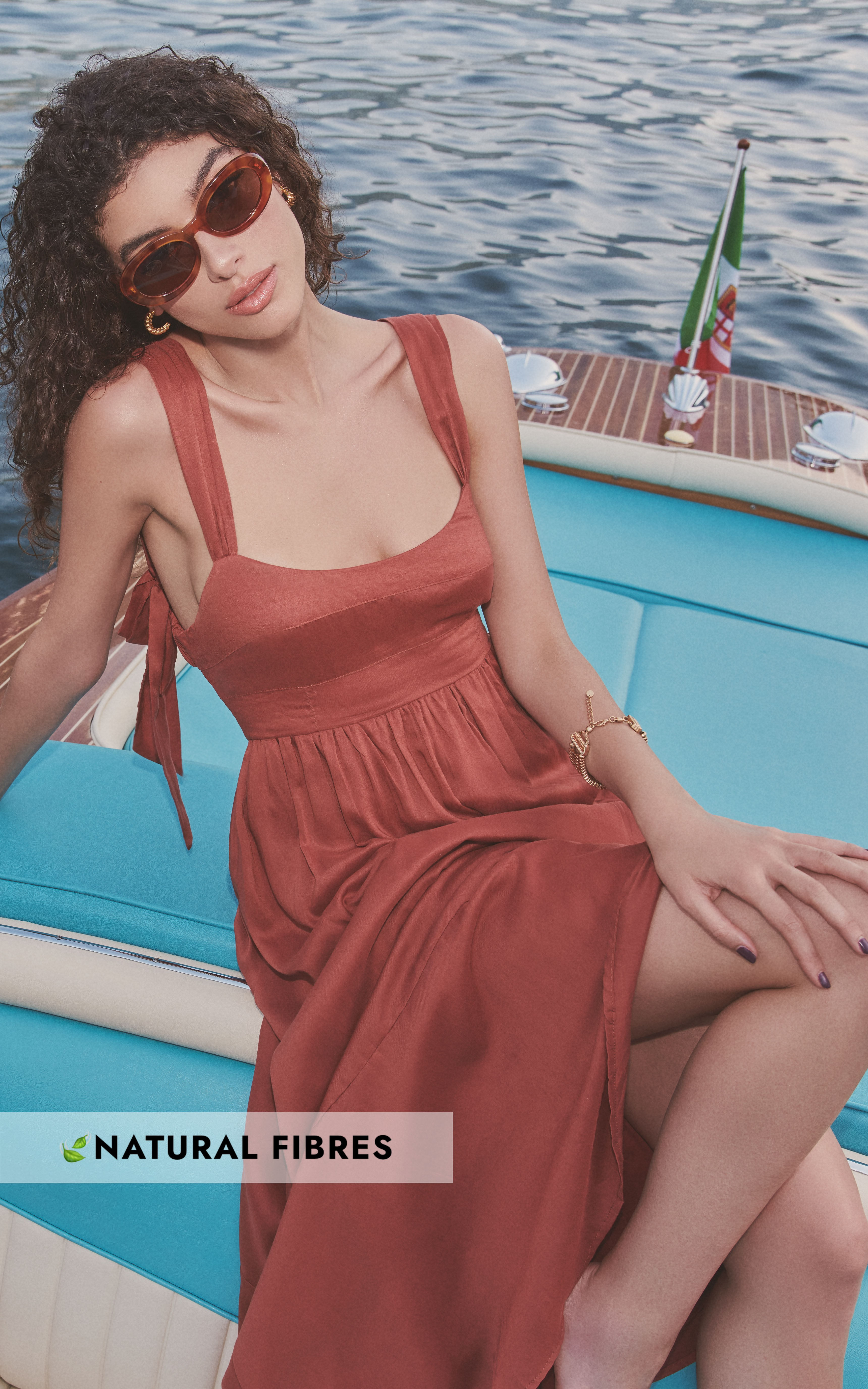 Amalie The Label - Kai Double Tie Back Midi Dress in Burnt Rose | Showpo (US, UK & Europe)