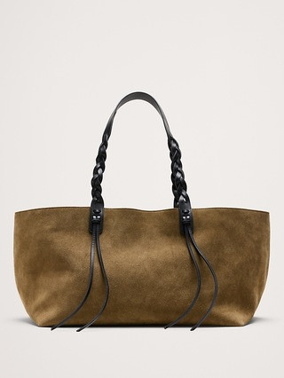 Large Leather East-West Tote | Banana Republic (US)
