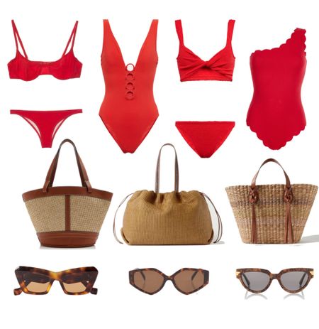 Vacation reds. Loving a cherry red swimsuit with a tan. 

#LTKtravel #LTKswim