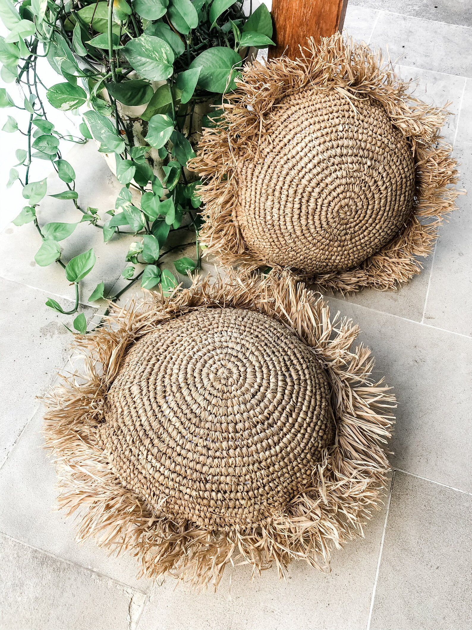 Raffia Fringed Round Cushion Cover,  Boho Pillowcase, Living Room Decor, Straw Pillowcase, Decora... | Etsy (AU)