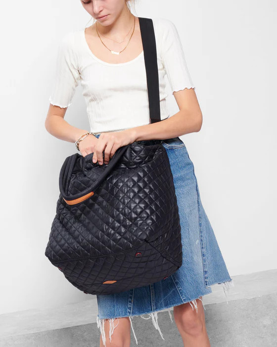 Black Large Metro Tote Deluxe | MZ Wallace