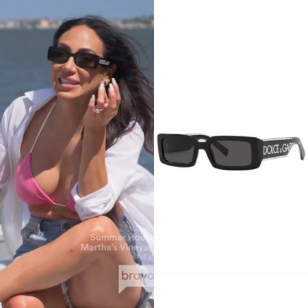 Melissa Gorga’s Black Rectangle Sunglasses 