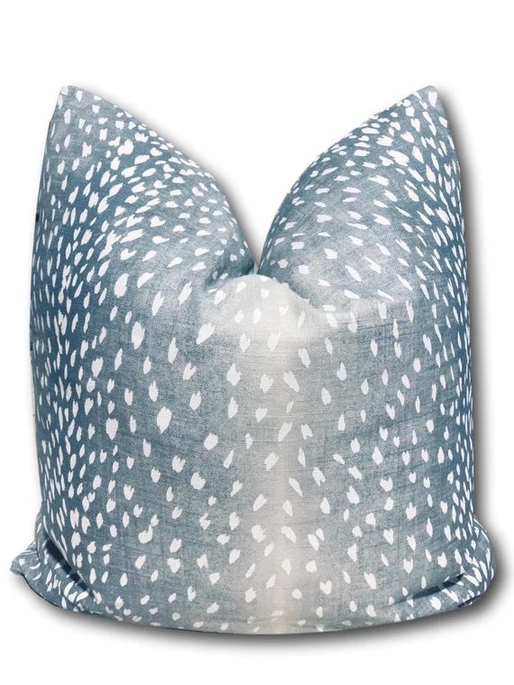 Aqua Antelope Pillow Cover - Vern Yip Perth - Deer Pillow - Light Blue Pillow - Animal Print - Le... | Etsy (US)