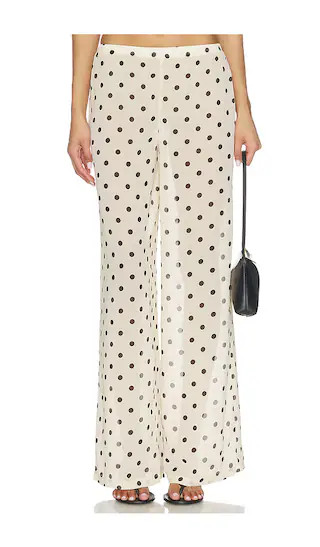 Darby Pant in Beige & Black Dot | Revolve Clothing (Global)