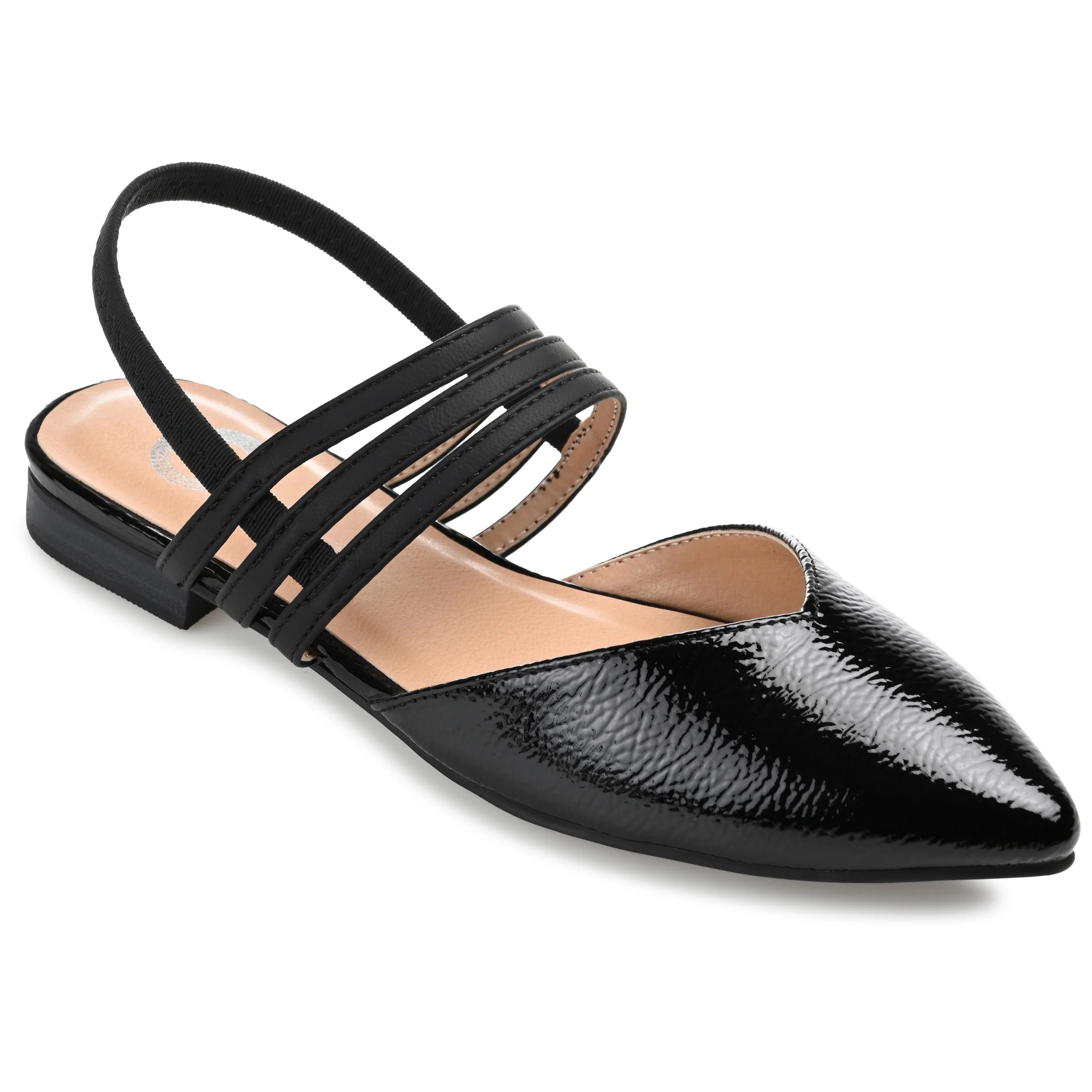 Journee Collection Womens Brinney Ballet Pointed Toe Pull On Flats | Walmart (US)