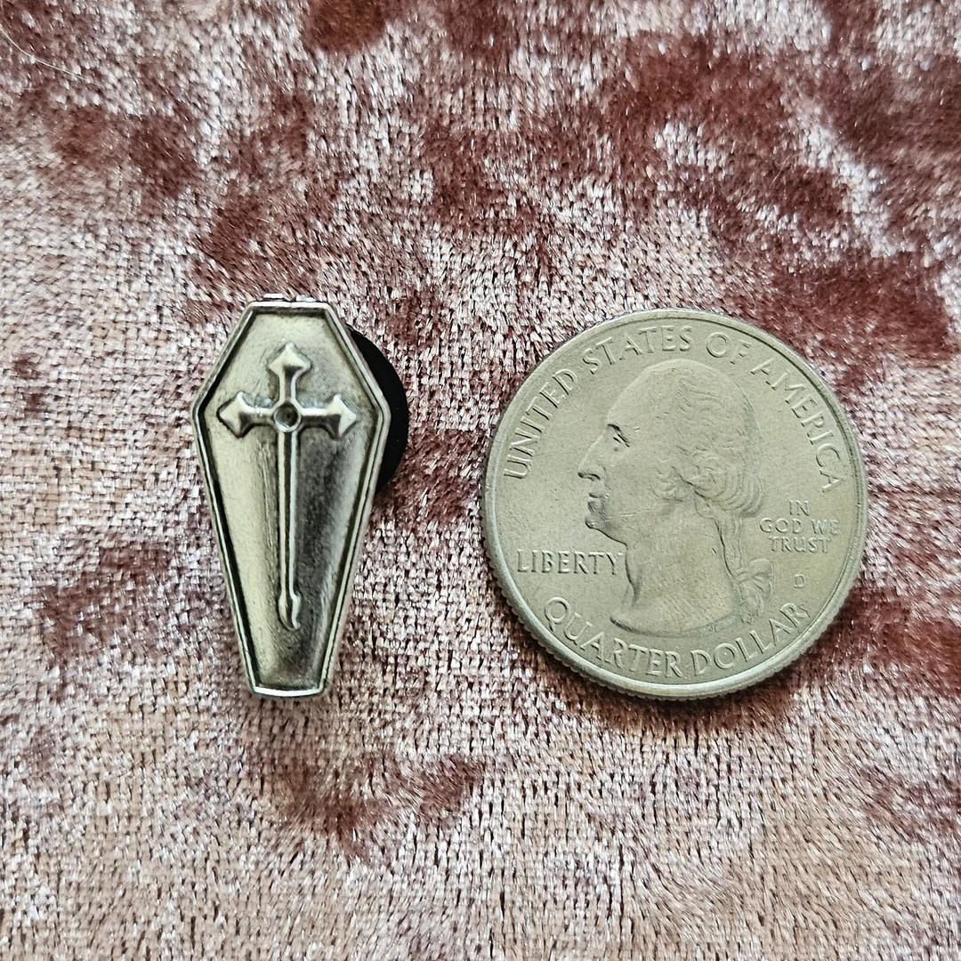 GOTH shoe Charm Silver-toned Coffin Charm - Etsy | Etsy (US)