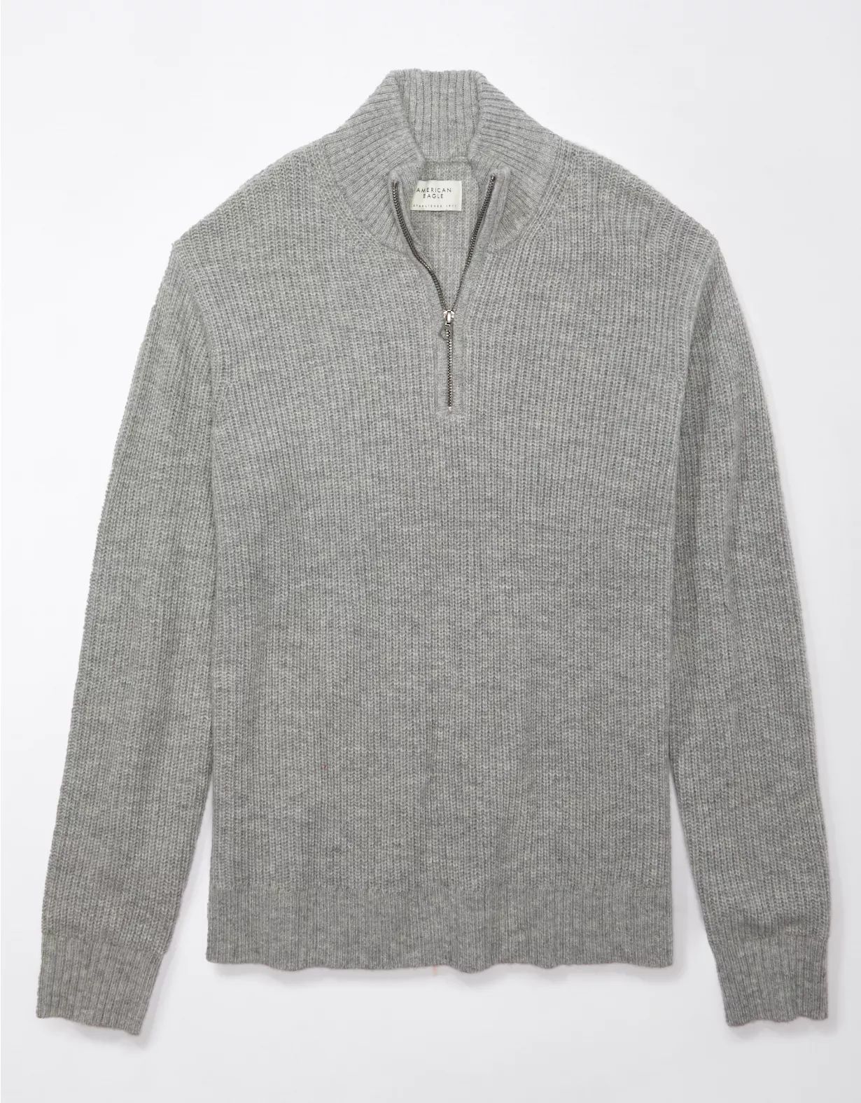 AE Mock Neck Quarter-Zip Sweater | American Eagle Outfitters (US & CA)