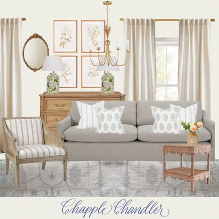 Living room design by Chapple Chandler

Home decor classic traditional transitional interiors curtains sofa chest dresser rug lighting chandelier botanical print art mirror side chair accent occasional chair throw pillows lamps 

#LTKhome #LTKunder100 #LTKstyletip